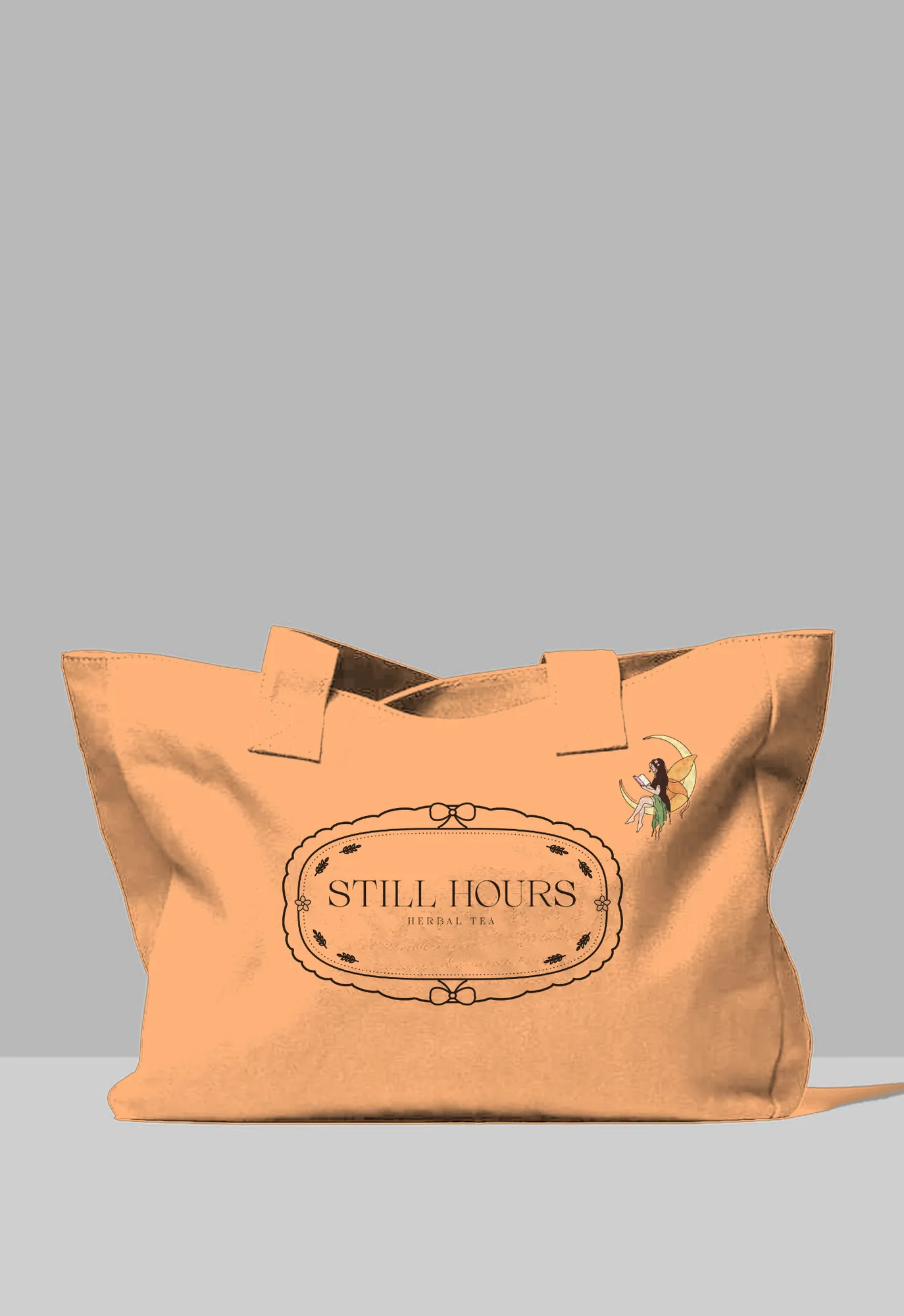 Still Hours tote bag, light orange